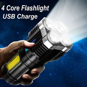 Senter Led Canggih 4 Lampu Terang Benderang Teknologi Terbaru
