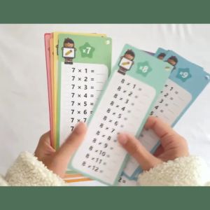 Math Flash Cards For Youngsters Ages 6-12 yrs old Self-Checking Learning Aid With Addition Subtraction & Multiplication Table Chart Educational Learning For School At Home And School Supplies