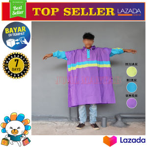 Jas Hujan Poncho Lengan Melodi Mantel Hujan Indoplast Raincoat High Quality Murah