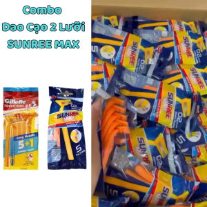 Dao Cạo SUNREE MAX Cán Vàng làm từ thép không gỉ dễ dàng tháo lắp an toàn cho người sử dụng