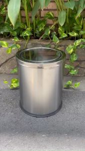 [HCM]THÙNG RÁC INOX NẮP LẬT (25 x cao 30 cm)