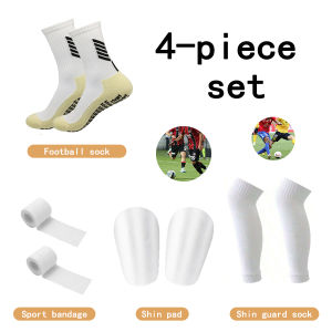 4 Pcs Men Women Football Accessories Sports Football Socks Strap Elastic Leg Cover  Mini Shin Pads