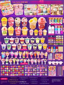 DIY Creative Cream Clay Stickers Set Toys