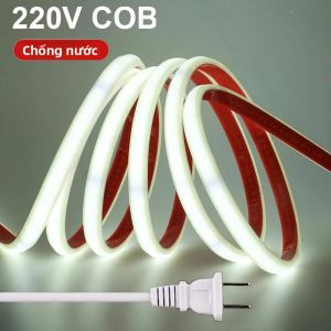 Đèn LED Dải COB Chống Nước 220V Băng Dính Linh Hoạt Tự Dính Cho Nhà Bếp Phích Cắm EU - Dải Đèn LED 240