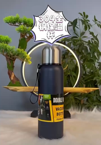 1000 ml/1500 ml Outdoor Sports Bottle Stainless Steel Thermos Cup Vacuum Insulated Hot and Cold Dual-Use Kettle Water Cup