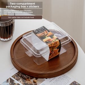 Two Compartments Transparent Food Storage Box