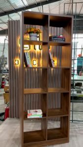 Tủ Sách Để Sàn Gỗ Chống Ẩm Với Khung Gỗ Dày 25mm Thương Hiệu SIB Decor KSG04