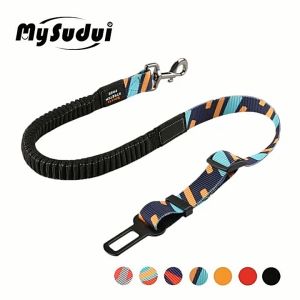 Vehicle Car Pet Dog Seat Belt Adjustable Safety Belt For Dog In The Car Belt Accessories Travel Elastic Dog Leash Clip Harness 🔥พร้อมส่ง🔥สายจูงสุนัขสัตว์เลี้ยงในรถยนต์ สายรัดปรับระดับได้สำหรับสายรัดสุนัขในรถยนต์ สายจูงสุนัขยืดหยุ่นสำหรับการเดินทาง