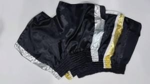 มวยไทยกางเกงขาสั้นธรรมดามวยกางเกงขาสั้นผู้หญิงผู้ชายเด็กแข็งคิกบ็อกซิ่งกางเกงขาสั้นออกกำลังกายต่อสู้ MMA ศิลปะการต่อสู้เกียร์