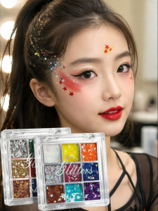 QIFUXING | Gel Glitter Eyeshadow Palette Stage Makeup