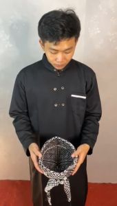 PECI SORBAN HITAM POLOS IMAMAH INSTAN PERMANEN FULL JAHIT AL BALYA