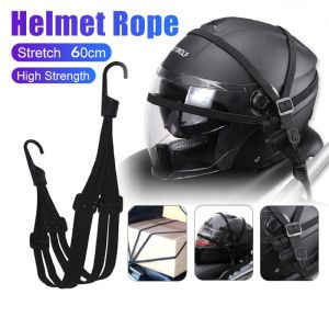 Motorcycle Universal Helmet Rope Hook 60/90CM universal motorcycle helmet mesh luggage Net Protective Gears