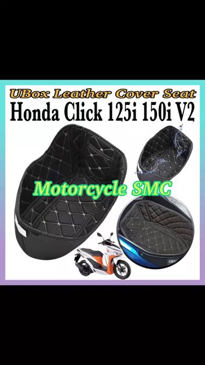 Honda Click 125i 150i V2 UBox Leather Cover Seat Cover High Quality U-BOX Compartment Leather Cover