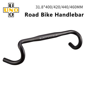 Road Bike Drop Bar Aluminum Alloy Handlebar 31.8MM 400/420/440/460MM Racing Ultralight Expand Handle Cycling Bicycle Bend Bar(UNO-FL12)