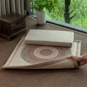 Thickened Double-Sided Meditation Pad Zazen Sitting Cushion Home Use Yoga Mat Buddhist Pu Tong Pad Zen Study Group Circle