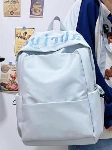 OUDENGPAI | Lightweight Large Capacity Backpack For Junior High School Girls Blue Korean Style Simple Design Dual Shoulder Bag School Bag