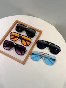 KAMMPT Double Bridge Pilot Kính Mát Quá Khổ Chống Tia UV Cho Nam Nữ Thời Trang Phong Cách Thời Trang Vintage Kính Mắt Bảo Vệ UV400