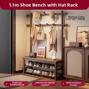 Multi-function Entryway Shoe Cabinet Stool Simple