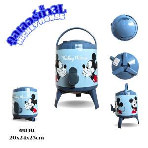 คูลเลอร์น้ำ กระติกน้ำคูลเลอร์ ลิขสิทธิ์แท้ลายน่ารัก ขนาด 3-4 ลิตร คุณภาพดี หนา3ชั้น รักษาอุณหภูมิได้ดี