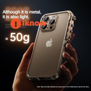 I know Suitable for Apple iPhone 16Pro phone case aluminum alloy frame 15promax metal anti drop protective cover