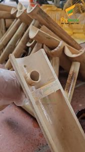 Ốp tre treo đèn gắn tường gắn cột dành cho đèn lồng mây tre đan