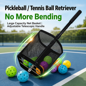 Portable Pickleball Ball Picker Large Capacity Telescopic Ball Pick-Up Collector Holds 24 Balls