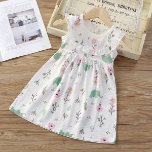 Pure Cotton Baby Girl Dress Thin Summer Childrens Clothing Princess Skirt A-Line Short Sleeve  Style Baby Clothes