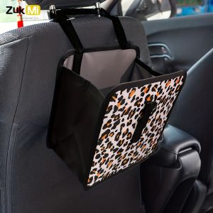 Foldable Car Trash Can Hanging Waterproof Leakproof Trash Can Storage Bag for Car with Large Capacity Car Interior