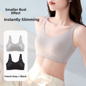 Miiow | Wireless Full Cup Bra Womens Seamless Anti-Sagging Thin Summer Style Underwear For Younger Women U-Neck Design Thin Model