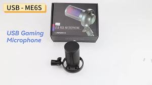 RGB Gaming Microphone with Holder Streaming Touch Mute USB Professional Condenser Microphone for Podcasting Studio Recording Mic