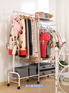Double Pole Strong Steel Structure Laundry Rack Cloth Clothes Rack Rak Baju Murah Hanging Organizer Hanger Penyangkut Baju Rak Baju晾衣架