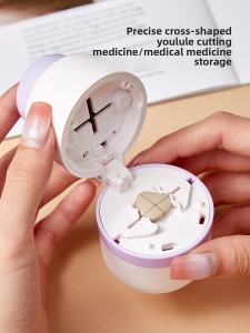 Precision Medicine Cutter Pill Splitter Quartet Drug Cutter Tablet Splitter Pharmaceutical Dosage Divider Household Organizer