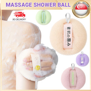 🇸🇬【SG stock】Bath Sponge Brush Shower Bath Balls Bath Sponge Brush Body Pouf Loofahs Body Flower Colorful Wash Scrubber Mesh Soft Puff Shower Bath Balls