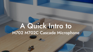 ROCWARE RM702 Cascading Omnidirectional Digital Array Microphone (Desktop or Ceiling Mounted) | 360° Pickup | Up to Six Mic Cascaded | POE-powered | AI Audio Algorithms | Infrared Remote Control | Flexible Installation Options