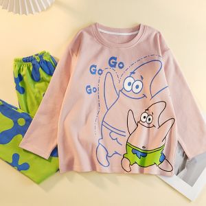 ANZHAOQI | Cotton Long Sleeve Lightweight Boys Sleepwear for Autumn Large Size