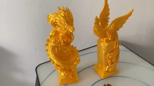 Cặp Tượng Rồng Phụng Vàng Phong Thủy In 3D Cao Cấp – Biểu Tượng May Mắn Tài Lộc Hạnh Phúc