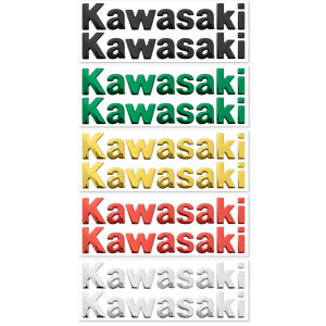 3D Motorcycle Bike Kawasaki NINJA 400 Z900 ZX6R ZX R6 636 ZX10R Z1000XS Z1000 Z800 ZX7R ZX9R ER6N ER6F Sides Logo Decal Stickers Silver / Black / Gold / Red