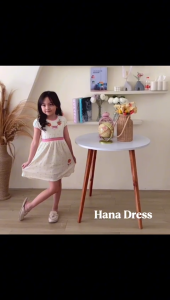 Two Mix - Hana Dress Anak Perempuan Bahan Kaos Knit Pita Bunga Size 1-8 Tahun 4444