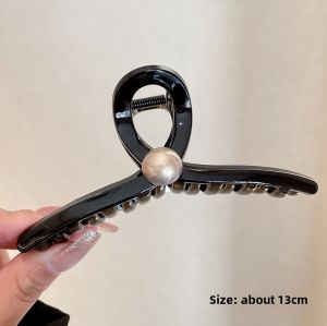 Large Pearl Hair Claw Womens Stylish New 2025 Advanced Feeling Hair Clips Big Hair Quantity High End Shark Hair Accessories