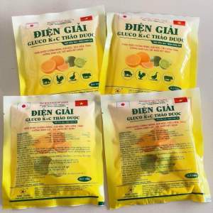 ĐIỆN GIẢI GLUCO KC Thảo Dược 100g giải nhiệt chống stress tiêu viêm tăng đề kháng gia súc gia cầm.