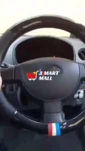 PERODUA MYVI GEN 1 STEERING WHEEL COVER Car Carbon Fiber Leather Steering Protector Penutup Roda Stereng Cover Non Slip 38cm 汽车方向盘皮革保护套