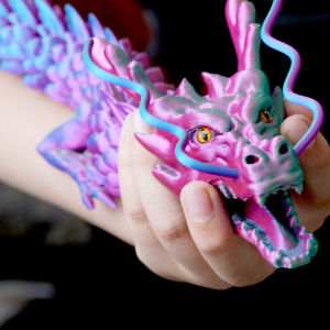 3D Printing Dragon Egg Chinese Dragon Model Super Cute Cartoon Toy Dragon Sculptured Ornaments Hand-Made Animal Decorative Crafts