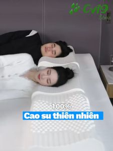 Gối cao su non thiên nhiên 100% Thái Lan cao su non cao cấp nâng đỡ cổ giảm đau nhức giảm ngủ ngáy ngủ ngon sâu giấc