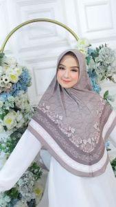 Jilbab Instan Daily Hijab Bergo Motif Printing Jumbo