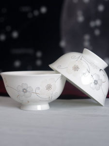 Bát Sứ Xương Cao Cấp Trung Quốc Phong Cách Trung Hoa Chính Hãng Bát Đựng Cơm Hoa Họa Tiết Sứ Tròn Dùng Cho Mọi Người
