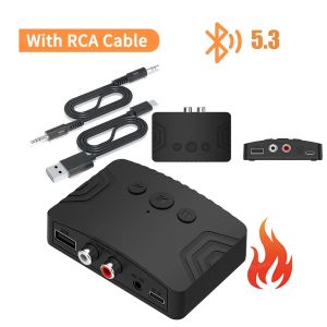 Bluetooth 5.2 Audio Receiver NFC U Disk 3.5mm AUX RCA USB Stereo Music Wireless Adapter With Mic For Car Kit Speaker Amplifier