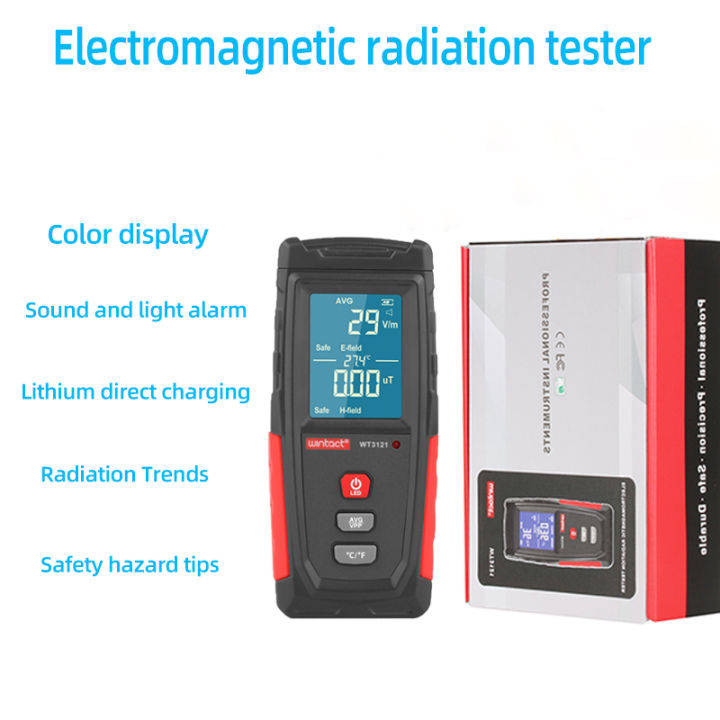 Handheld EMF Meter LCD Digital Electromagnetic Radiation Tester Electric Field Electron Magnetic Field Dosimeter Detector