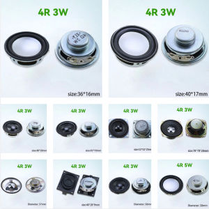 2PCS Speaker Horn 4R 3W 5W Diameter 36mm 40mm 45mm 50mm 52mm 57mm 78mm Amplifier Rubber Gasket Loudspeaker Trumpet 4 ohm