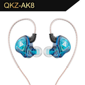 QKZ | New QKZ AK8 Wired Earphones In-Ear Headphone with Mic Volume Control HiFi Stereo Sound Deep Bass Tangle-Free for Phone Laptop PC