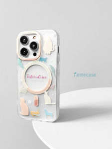 Tastecase Zoo Dual Layer Magnetic Absorption Phone Case for Apple iPhone 16 pro Max 15 pro 14 Creative Cute 13 Anti-Fall Protection
